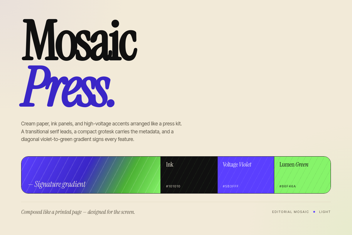 Mosaic Press cover